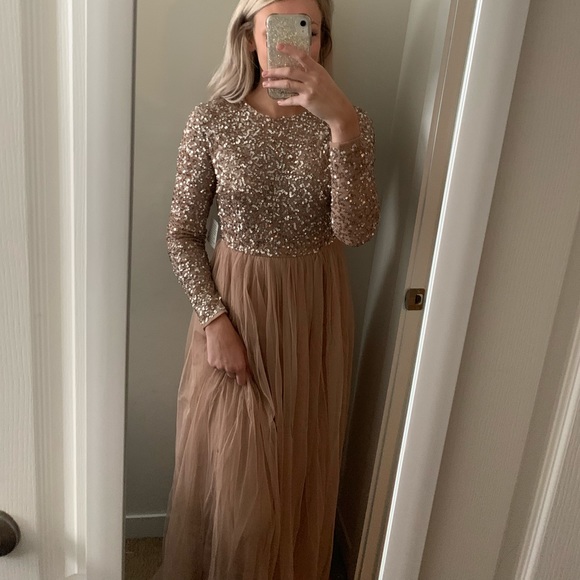 Maya Bridesmaid Long Sleeve Maxi Dress 